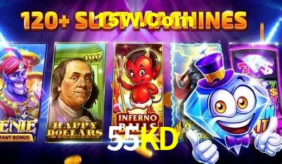 Tela de boas-vindas e lobby de jogos do aplicativo 55KD